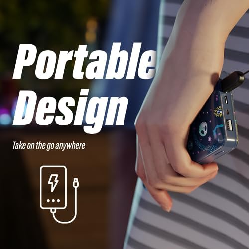 Tim Burton’s The Nightmare Before Christmas Jack Skellington 10,000 m Ah Portable Power Bank – Universally Compatible USB Charger for Phones & Tablets – Perfect Gift for NBC Enthusiasts – Fast Charging & Stylish Design for On-the-Go Power
