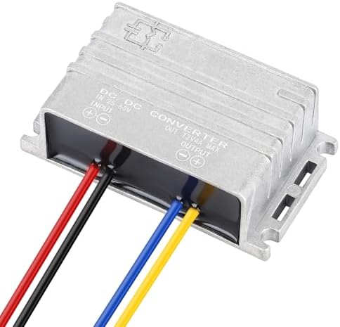 DROK High-Efficiency DC Voltage Converter – Adjustable 9-36 V to 12 V Step Up/Down Regulator, 3 A 36 W Power Supply for Solar Panels and RVs – Optimal Energy Management for Versatile Applications