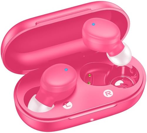 Kurdene Bluetooth 5.3 Wireless Earbuds – Featherweight Sports Earphones Delivering Rich Deep Bass and Crystal-Clear Call Clarity – Chic Light Blue In-Ear Headphones for Ultimate Comfort During Workouts and Daily Activities