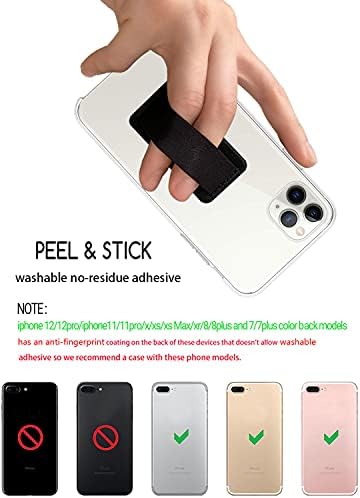 Universal Ergonomic Phone Grip Holder for One-Handed Control – Wireless Charging Compatible Finger Strap – 3-Pack of Durable Smartphone Accessories in Stylish Black – Perfect for Active Lifestyles & Effortless Multitasking