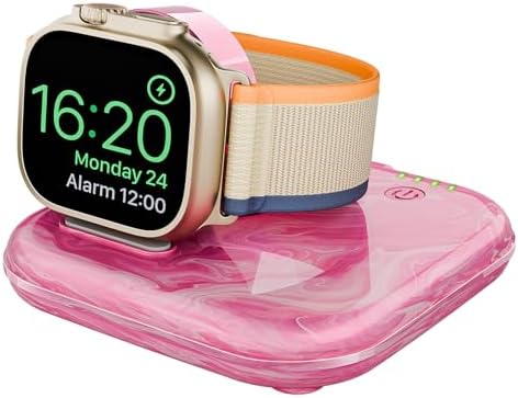 Portable Magnetic Power Bank for Apple Watch – 2000 m Ah Foldable Charger with Type-C Cable | Essential Travel Companion for Series 2-10, SE, Ultra 1/2 | Lightweight, Durable Emergency Backup Solution for Fitness and Adventure Seekers