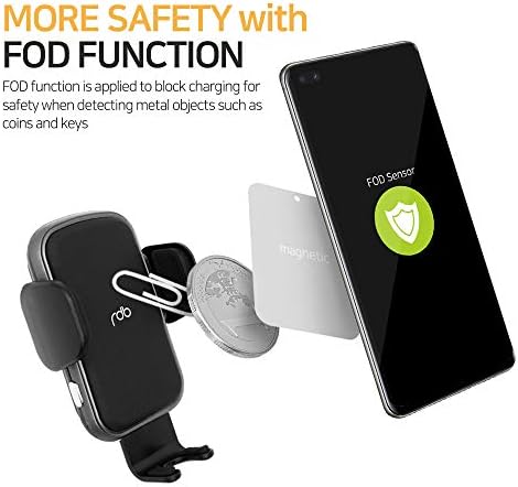 REDBEAN 15 W Qi Fast Wireless Car Charger with Auto-Clamping Holder – Effortless Phone Mount for i Phone & Samsung Devices – Versatile Dashboard, Windshield, & Air Vent Installation for Enhanced Driving Safety & Convenience