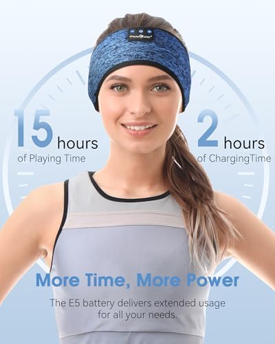 MUSICOZY Bluetooth 5.4 Sleep Headband Headphones – Ultimate Wireless Comfort for Sleep, Workouts, and Travel – The Perfect Gift for Active Lifestyles with Rapid Pairing and Sweatproof Design