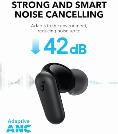 Anker Soundcore P30 i Noise Cancelling Bluetooth 5.4 Earbuds – Immersive Deep Bass with 45-Hour Playtime, IP54 Waterproof Design, and Multi-Functional Charging Case for Active Users – Ultimate Audio Experience on the Go