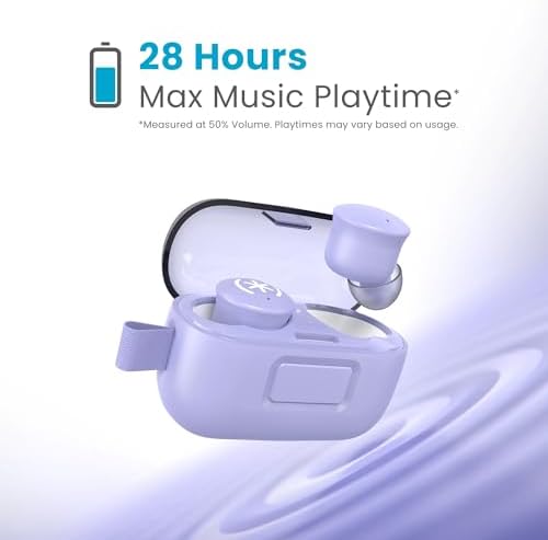 Speck Gemtones Wireless Earbuds – Bluetooth 5.3 Headphones with 28 Hours of Battery Life, USB-C Charging & Custom EQ App for i Phone & Android Users – Stylish White Album Design with Two-Year Warranty for Ultimate Audio Experience