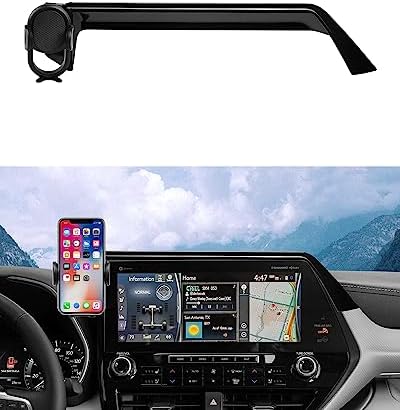Autorder Custom Fit Car Phone Holder for 2020-2022 Toyota Highlander Limited/Platinum – Hands-Free 360-Degree Rotation Mount for 12.3″ Screens – Durable Smartphone Cradle with Easy Installation and Enhanced Compatibility for Safe Driving Experience