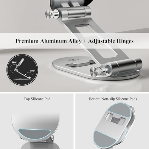 Minthouz Foldable Mag Safe Wireless Charging Stand – Adjustable 20 W Magnetic Charger for i Phone 16/15/14/13/12 Pro/Max/Plus & Air Pods 3/Pro 2 – Rapid Charging, Enhanced Compatibility, Travel-Friendly Design – Elevate Your Tech Experience