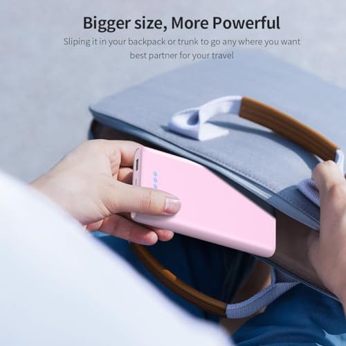 Maximize Your Power On-the-Go: 26800 m Ah Ultra-High Capacity Portable Charger with Dual USB Outputs for High-Speed Charging – Universal Compatibility with i Phone 16/15/14/13/12, Galaxy, Android & More – Lightweight & Safe External Battery Pack for Travel & Daily Use