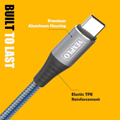 Premium USB C to USB C Cable Bundle: 5 Durable Braided Cords (10 ft, 6 ft, 3 ft) for Rapid 60 W Charging & Efficient Data Transfer – Perfectly Compatible with Samsung Galaxy S24/S23/S22 & i Phone 15 Pro Max – Versatile Lengths for Home, Office, and Travel – Tangle-Free Design for Seamless Connectivity Across All Devices