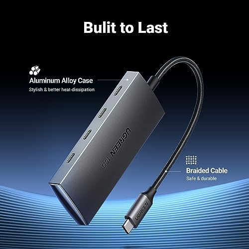 UGREEN USB C Hub – Lightning-Fast 10 Gbps Multiport Splitter with 4 USB 3.2 Ports for Mac Book Pro, i Mac, i Pad Pro, i Phone 15/15 Pro & Galaxy S23 – Streamline Your Device Management and Optimize Productivity on the Go