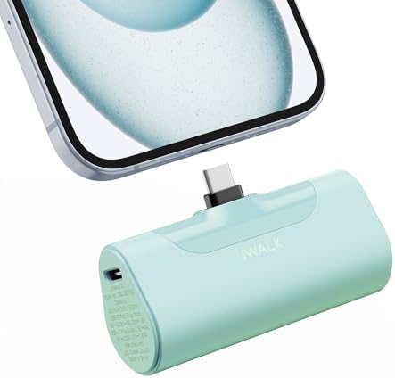 Ultra-Compact i WALK 4,500 m Ah Portable Charger for i Phone 16/15 & Samsung Galaxy S25/S24/S23 – Fast 20 W Power Bank with USB-C Connectivity for Seamless On-the-Go Charging – Lightweight Travel Essential for All Smartphones