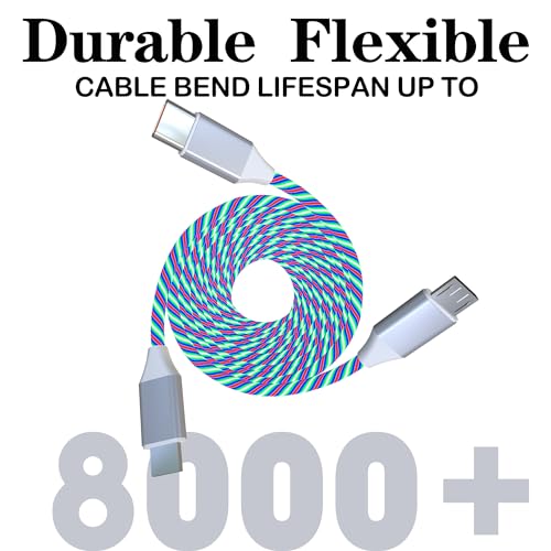 LED USB C Multi Charging Cable – 3-in-1 Fast Charging Solution with 3 A Power Delivery, 4 FT Length & Innovative LED Indicator for Type C, Micro USB & Apple Devices – Durable, Tangle-Free Design Perfect for Home, Office & Travel Use