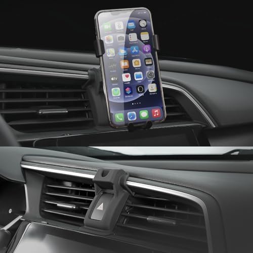 Premium Adjustable Car Phone Holder for Honda Civic 2016-2021 | Versatile Air Vent Mount for 4.7″-6.7″ Smartphones | Effortless Installation & 360-Degree Rotation for Optimal Viewing | Secure Grip Design Enhances Safety & Convenience | Perfect Honda Civic Accessory for Hands-Free Navigation & Calls