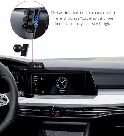 Enhance Your Driving Experience with the Advanced Wireless Charging Car Phone Holder for 2022-2024 Volkswagen Golf GTI & Golf R – 360° Adjustable Mount with Mag Safe Compatibility for Optimal Smartphone Integration, Perfectly Designed for 8/10 Inch Displays