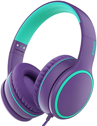 RORSOU R10 Over-Ear Headphones – Lightweight Hi-Fi Stereo Sound with Integrated Microphone for Crisp Bass and Clarity, 1.5 M Tangle-Free Cable, Perfect for Smartphones, Tablets, and PCs – Ultimate Comfort and Portable Design for Music Lovers on the Move