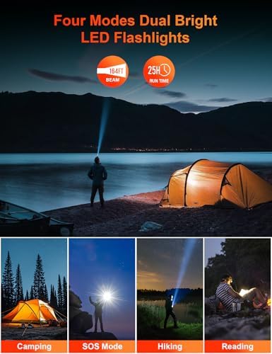 Ultimate 40000 m Ah Solar Power Bank with PD 20 W Fast Charging and Built-in Cables – Waterproof Portable Charger with Dual Bright Flashlights for Camping, Hiking, and Outdoor Adventures – Stay Connected Anywhere