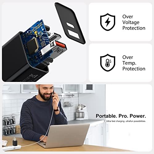30 W Dual Port USB C Fast Charger Pack – Rapid Charging Adapter for i Phone 16/15/14/13/Pro/Pro Max & i Pad, Enhanced Compatibility with Samsung S21/S22 & Google Pixel – Compact Power Solution for Home, Office & Travel