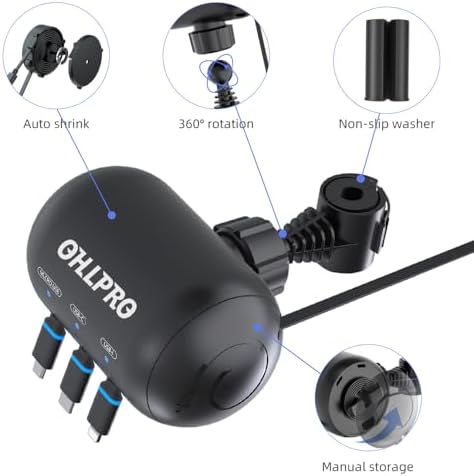 Transform Your Travel Experience with the OHLPRO 3-in-1 Retractable Backseat Charger – Fast Charging Dock for All Smartphones Including i Phone & Samsung | Ultimate Solution for Ride-Share Drivers and Passengers | Organized, Hassle-Free Charging for Uber, Lyft, and Daily Commutes | Enhance Comfort and Connectivity on the Go