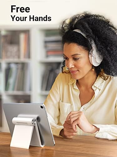UGREEN Dual Pack Adjustable Tablet Stand Holder for Desk – Versatile i Pad and Phone Support for Enhanced Productivity, Ergonomic Comfort, and Sleek Design in Black and White – Perfect for Home and Office Use, Multi-Angle Viewing, and Portable Convenience