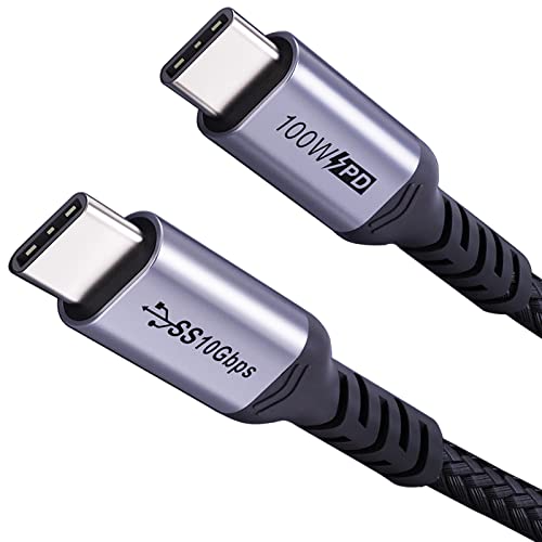 10 FT USB C 3.1 Gen 2 Cable – 2 Pack for High Speed 10 Gbps Data Transfer & 100 W Fast Charging, 4 K 60 Hz Video Output Compatible with Mac Book Pro, Galaxy S21, Thunderbolt 3 – Ultimate Connectivity Solution for Power Users