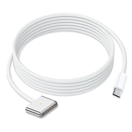 Elevate Your Mac Book Charging with the 6.6 ft USB-C to Magnetic 3 Cable – 140 W Power Delivery for Swift, Secure Connections – Durable Design for Everyday Use & Effortless Detachment for Mac Book Pro/Air (2021-2024)