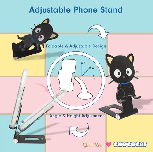 Sonix x Sanrio Character Phone Stand | Adjustable Cell Phone Holder, Desk Stand, Dock | Hello Kitty Classic – Enhanced Compatibility and Speed