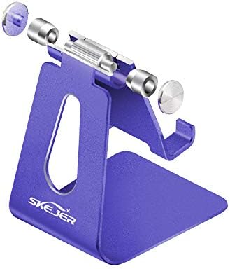 Adjustable Cell Phone Stand, Phone Holder,Tablet Stand Dock,Aluminum Desktop Compatible with iPhone 12 iPad,Samsung Galaxy,Google All Smart Phone/Tablets Under 10 in-Rose Gold + Royal Purple – Enhanced Compatibility and Speed