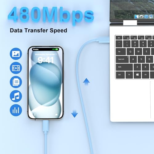 Power Up Your i Phone 16/15: 10 FT Fast Charging Cable Duo with 20 W USB-C Wall Chargers – Ultimate Connectivity for Your i Phone 16 Plus, Pro, Max, and 15 Series – Extended Reach and Rapid Charge Efficiency for On-the-Go Power Solutions