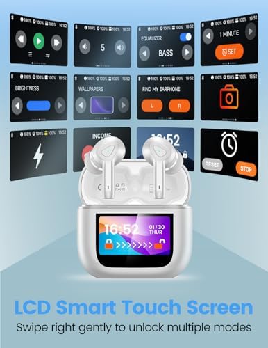 Ultimate Bluetooth 5.3 Wireless Earbuds – Experience Superior Deep Bass with 50-Hour Playtime, IPX7 Waterproof Design for Enhanced Durability, Featherlight In-Ear Fit for All-Day Comfort, Integrated Microphone for Clear Hands-Free Calling, Effortless Compatibility with i OS & Android Devices – Ideal Gift for Music Enthusiasts and Fitness Lovers
