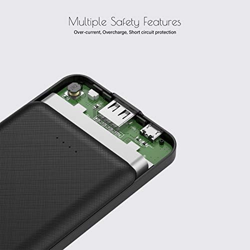 Miady Dual 5000 m Ah Mini Portable Charger – Ultimate Travel Power Bank with Fast USB-C Charging for i Phone 16/15, Galaxy S24/S22, and Android Devices – Lightweight, Compact Design for On-the-Go Convenience and Enhanced Device Compatibility