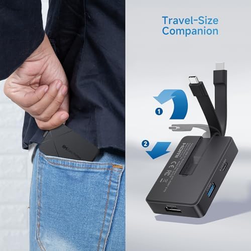 Maximize Your Microsoft Surface Potential with the Cable Matters 4-in-1 USB C Hub – Ultimate HDMI 4 K@60 Hz Adapter, 100 W Power Delivery, and 10 Gbps Data Transfer for Professionals on the Go – Your All-in-One Connectivity Solution for Seamless Productivity and Stunning Visuals