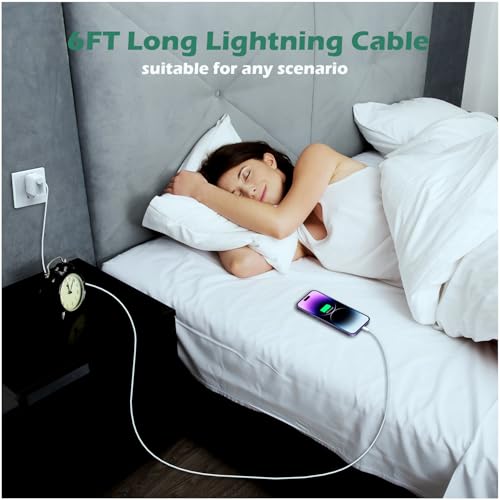 Ultimate 10-Foot Fast Charging Duo for i Pad & i Phone – Dual 12 W Foldable Travel Chargers with Extra Long USB to Lightning Cables – Perfect for Travelers Seeking Enhanced Compatibility and Portability