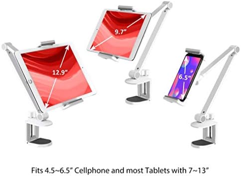 Revolutionary 360° Adjustable Aluminum Tablet Stand – Hands-Free Holder for i Phone, i Pad (4-13 Inches) – Perfect for Creative Workspaces, Home Use, and Culinary Adventures – Sleek White Finish for Modern Aesthetic and Optimal Comfort