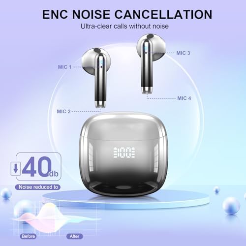 Kicoeon Premium Wireless Earbuds – 48-Hour Uninterrupted Playtime, Advanced IPX7 Waterproof Rating, Next-Gen Bluetooth 5.4 for Seamless Connectivity, Enhanced Call Clarity with Quad Microphone System, Elegant Beige Design Tailored for Active Lifestyles, Fully Compatible with Android & i OS Devices