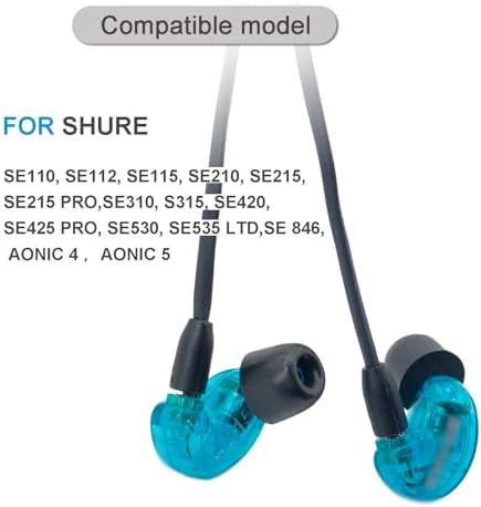 Klowcok Advanced Memory Foam Ear Tips for Shure SE215/SE425/SE535/SE846/Aonic4/Aonic5 – Unmatched Comfort & Superior Noise Isolation (3 Sizes: S/M/L) – Customized Fit for Enhanced Audio Fidelity