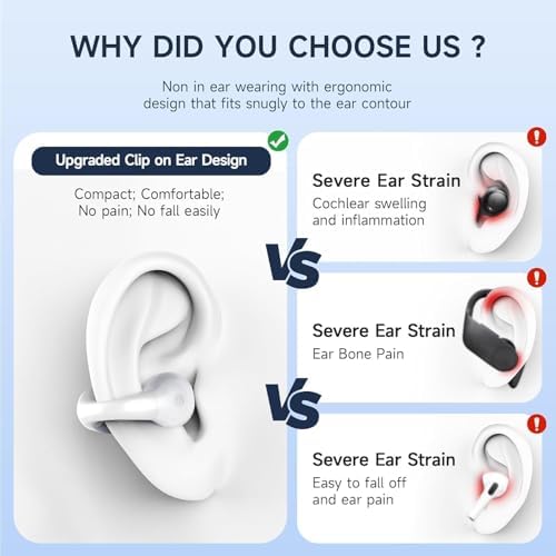 Revolutionary Bluetooth 5.3 Open Ear Bone Conduction Earbuds with IPX7 Waterproof Design – Perfect Fitness Ally for Runners and Outdoor Enthusiasts, Equipped with LED Charging Case and Integrated Microphone for Seamless Connectivity and Enhanced Safety