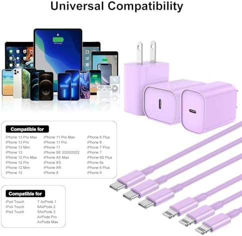 Ultra-Fast 3 FT USB-C to Lightning Charger Cable for i Phone 14, 13, 12, Pro Max & More – Certified High-Speed Charging, Enhanced Durability, and Universal Compatibility for Efficient Power Delivery – Perfect for Home, Office, and Travel Use