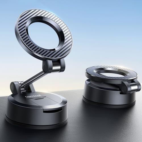 Lamicall Mag Safe Car Mount – 70 LBS Ultra-Stable Magnetic Phone Holder for Secure Dashboard & Windshield Use, 360° Rotatable Viewing for i Phone 16 Pro Max Plus, 15, 14, 13, 12 – Optimal Safety & Effortless Connectivity for All Drivers