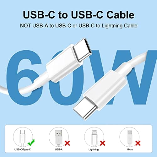 Dual Pack 20 W USB-C Fast Charger for i Phone 16/15 with 10 FT Long Cable – Superior Compatibility and Rapid Charging Solution for i Pad Pro 12.9/11 inch, i Pad Mini 6, Air 4 – Enhance Your Mobile Experience with Unmatched Speed and Flexibility