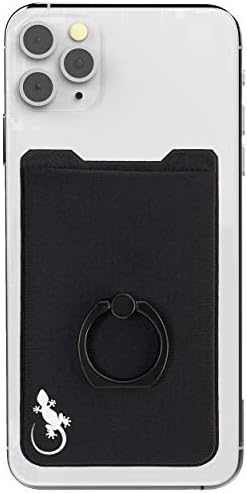 Gecko Universal Phone Ring Wallet – 360° Swivel Grip with Strong Adhesive for Credit Cards and Cash – Enhanced Stability and Comfort for Selfies, Videos, and Everyday Use – Compatible with All Cell Phone Models – Durable, Magnetic Mount Ready – Gray Finish – 90-Day Satisfaction Guarantee