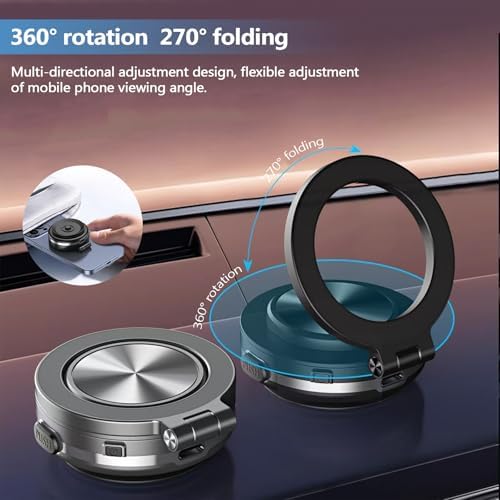 Revolutionize Your Driving with the Maggrip Pro 360 2.0: Ultimate 360° Rotatable Magnetic Car Phone Holder – Effortless Installation with Electric Suction Cup Technology for Any Smartphone – Secure, Durable, and Stylish Black Design for Enhanced Safety and Convenience