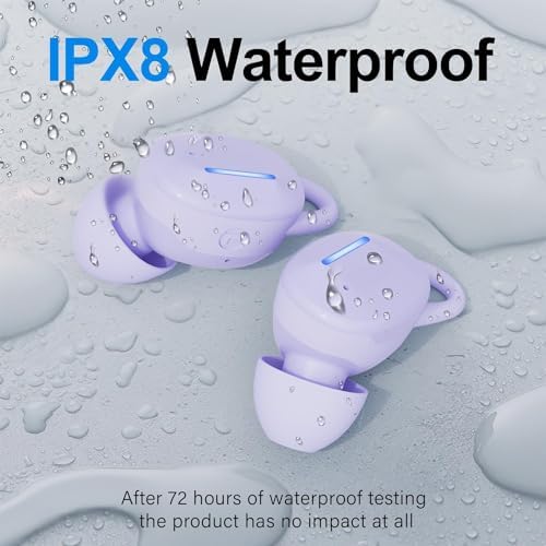 IPX8 Waterproof Wireless Earbuds with Touch Control – Bluetooth 5.3 Headphones for Sports & Workouts, Deep Bass Sound, Ergonomic Fit, and 30-Hour Playtime for Ultimate Audio Enjoyment and Active Lifestyle