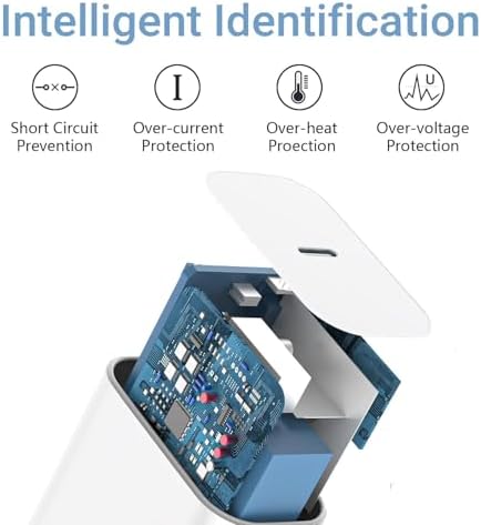 20 W USB-C Fast Charger for i Pad 11 th Gen A16 – 6.6 Ft Charging Cable & Power Block – Ultimate Compatibility & Rapid Charging Solution for A3354, A3355, A3356 Models – Perfect for Home & Travel Use