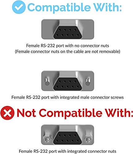 SABRENT USB-C to DB9 Serial RS-232 Adapter Cable (3 FT) – High-Speed Prolific PL2303 Chipset for Seamless POS, Modem, GPS, and Industrial Device Connectivity – Versatile USB 2.0 Solution for Legacy Device Integration with 1 bps to 12 Mbps Baud Rate – Durable, Portable, and Easy to Use