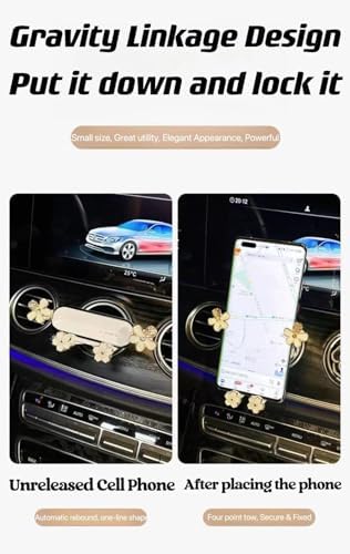 Elegant White Flower Air Vent Phone Holder by BNTR – Stylish Car Cellphone Mount for Smartphones, Perfect Stocking Stuffer Gift – Durable and Functional Vehicle Accessory for Safe Driving and Hands-Free Calls