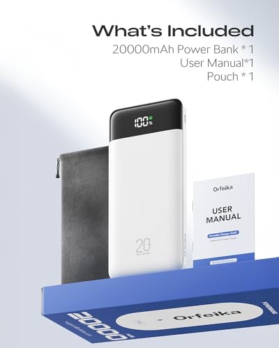High-Capacity 20000 m Ah Fast Charging Power Bank with Built-In Cables – Ultimate Portable Charger for i Phone 16/15, Galaxy, and Android Devices | 20 W PD USB-C Battery Pack for Travel Enthusiasts with 6 Outputs for Multi-Device Charging