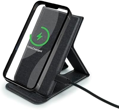 Innovative Foldable Wireless Charger & Phone Holder – 15 W Fast Charging Stand for i Phone 15/14/13/12 Pro/XS/8 Plus & Galaxy S23/S22/S21/Note 20 – Sleek Blue Design for Ultimate Portability and Style