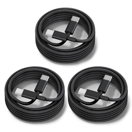 Revolutionary 60 W USB-C Charging Cable Trio – Fast Charge Your i Phone 15, Mac Book Pro, i Pad Pro & Air Pods 4 with Reliable 3 ft Durability – Ultimate Compatibility for Enhanced Performance and Convenience – Ideal for Home, Office, and On-the-Go Use – Sleek White Design for Effortless Style and Organization