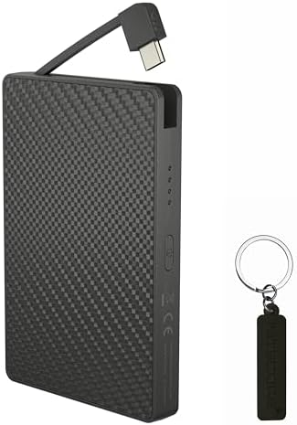 Nitecore Pocket 10000 Carbon Fiber Power Bank – Ultra-Light Dual USB-C Fast Charger with Built-in Cable for On-the-Go Power, Perfect for Travelers and Daily Users Seeking Reliable, Stylish Energy Solutions