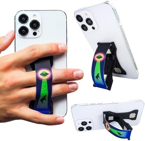 Upgrade Your Smartphone Handling with LOVEHANDLE PRO Premium Phone Grip – Vibrant Daisy Print – Multi-Functional Silicone Strap, Magnetic Mount & Kickstand for Effortless Device Management and Hands-Free Viewing Experience – Ideal for Stylish Mobile Use